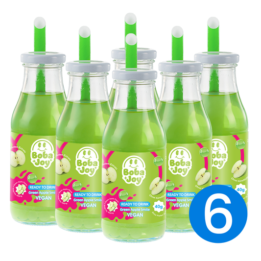 BOBAJOY Ready to Drink Green Apple Smile Bubble Tea