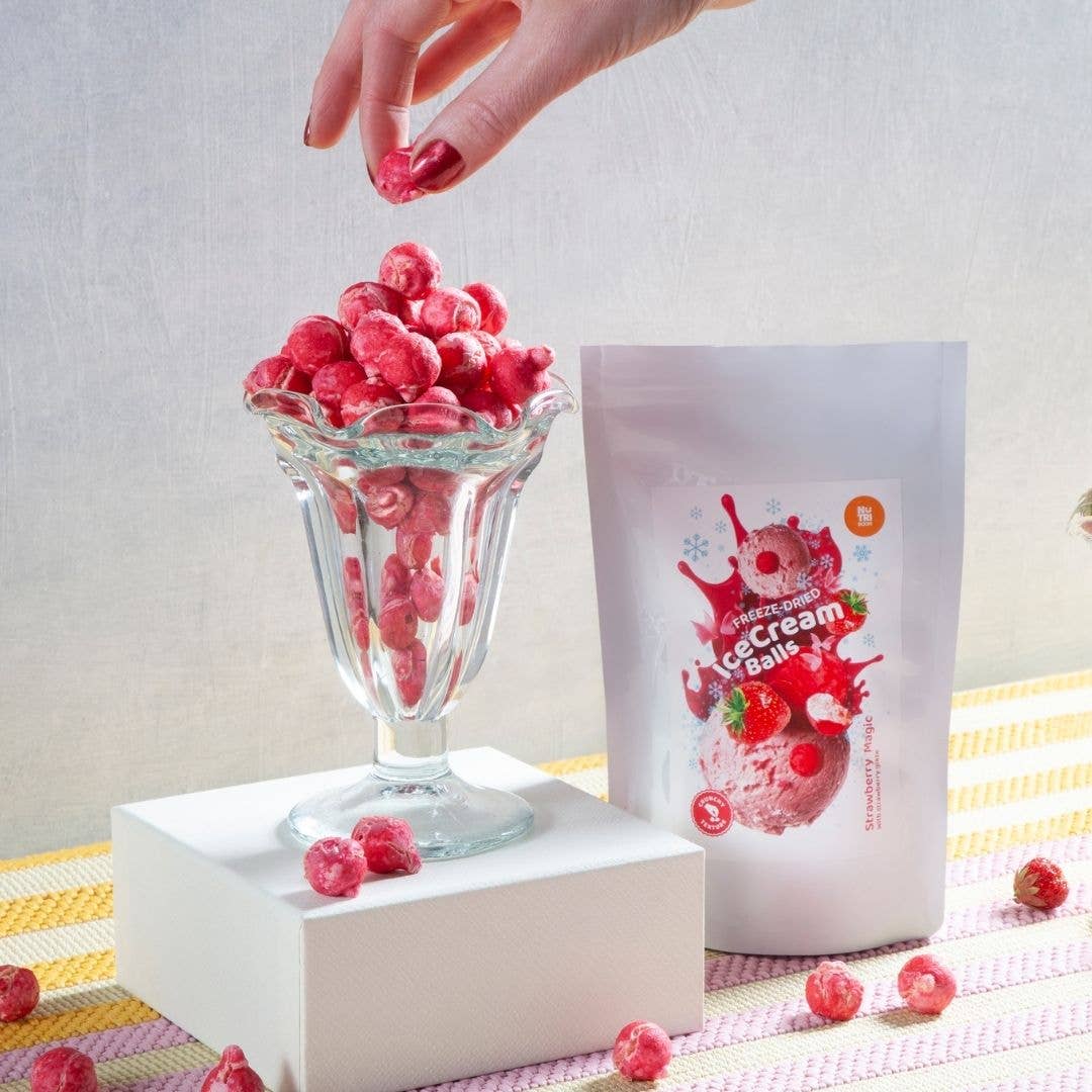 Gefriergetrocknete Eiscreme-Blasen Erdbeerzauber 45g