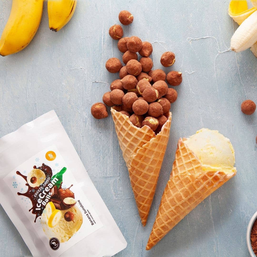 Gefriergetrocknete Eiscreme-Blasen Banane Sunshine 45g