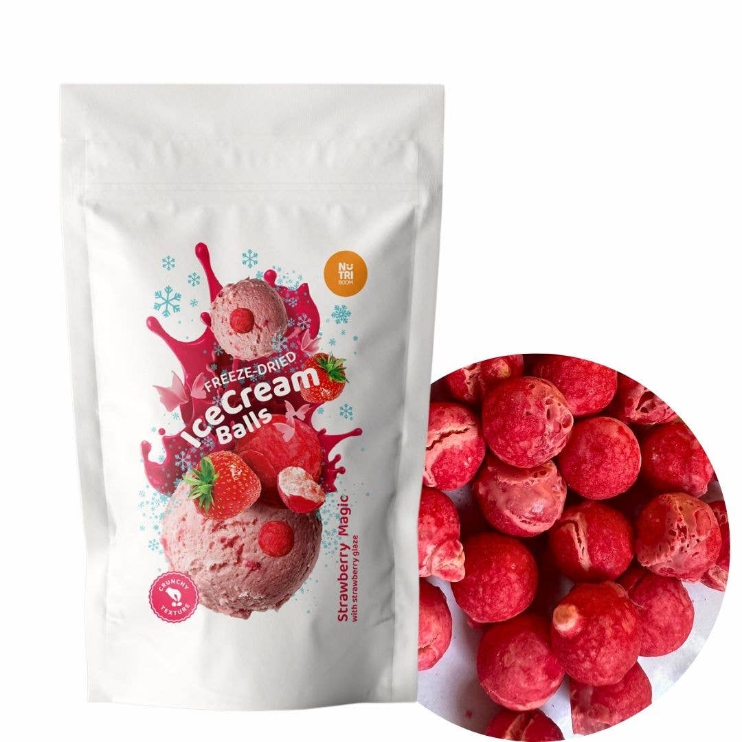 Gefriergetrocknete Eiscreme-Blasen Erdbeerzauber 45g
