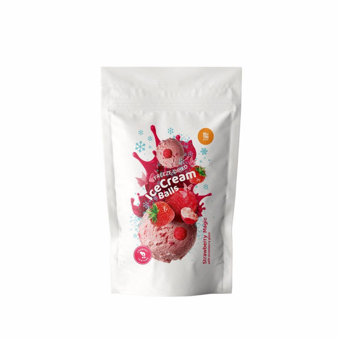 Gefriergetrocknete Eiscreme-Blasen Erdbeerzauber 45g