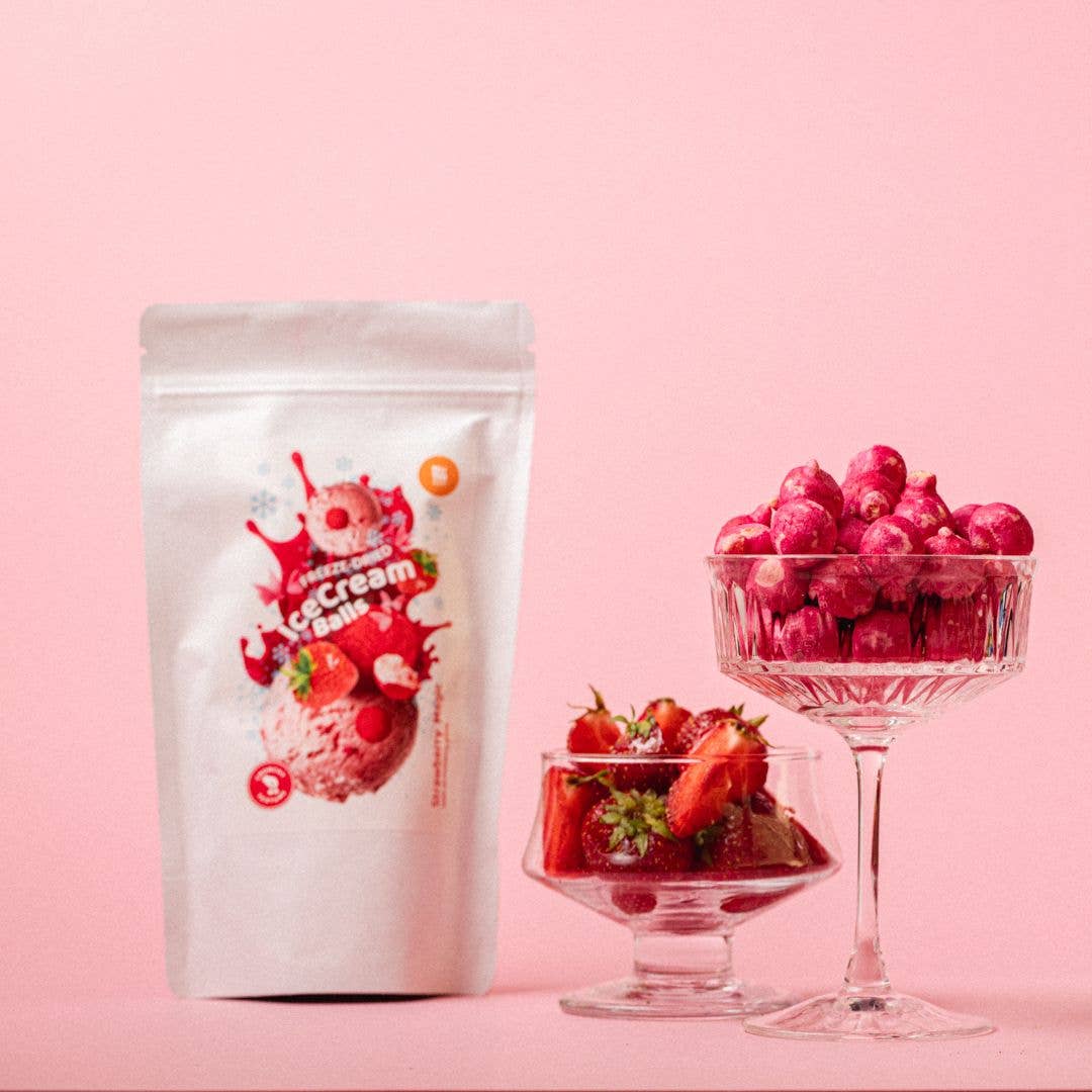 Gefriergetrocknete Eiscreme-Blasen Erdbeerzauber 45g