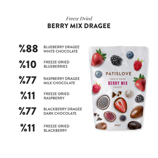 Berry Mix Chocolate Coated Freeze Dried Dragee,60g