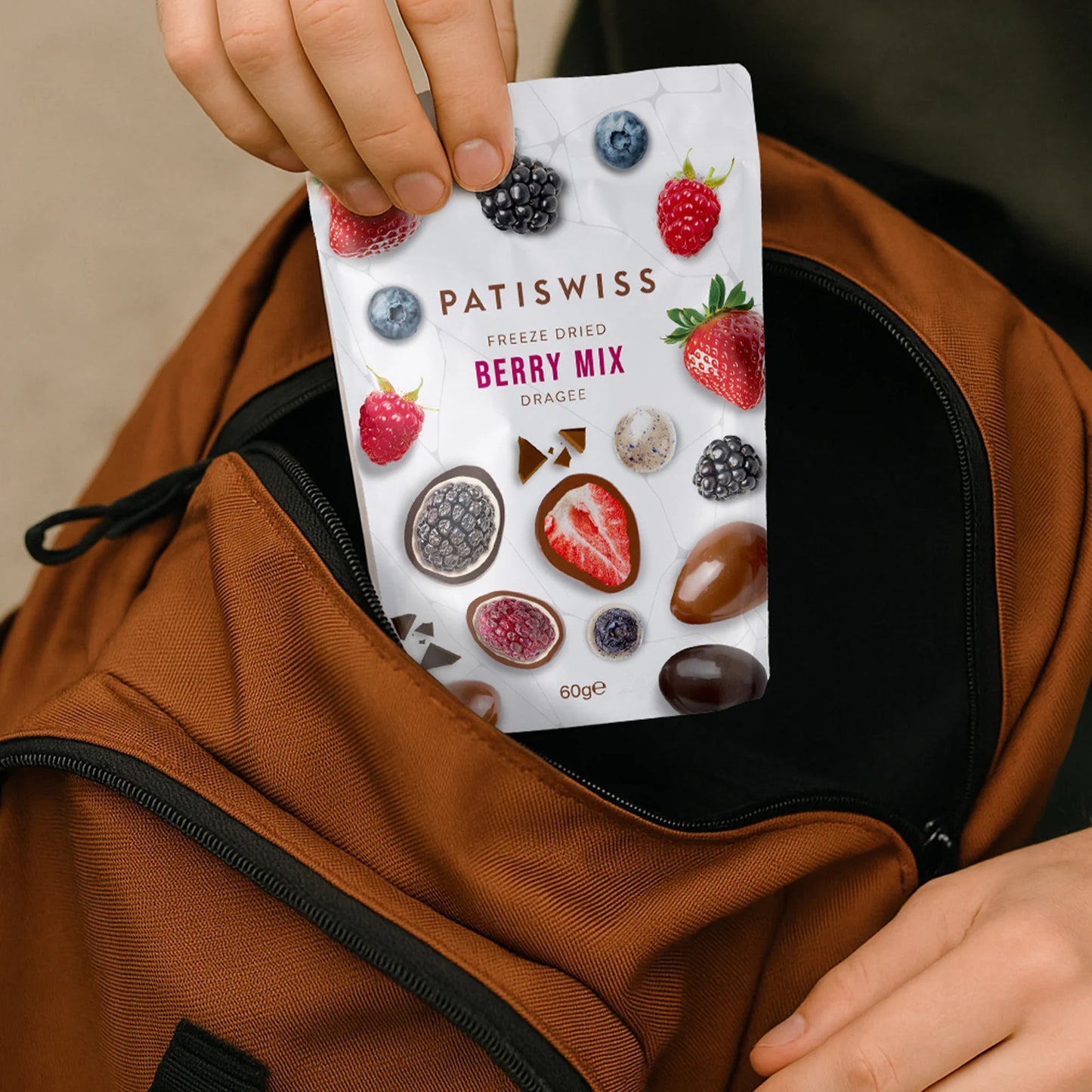 Berry Mix Chocolate Coated Freeze Dried Dragee,60g