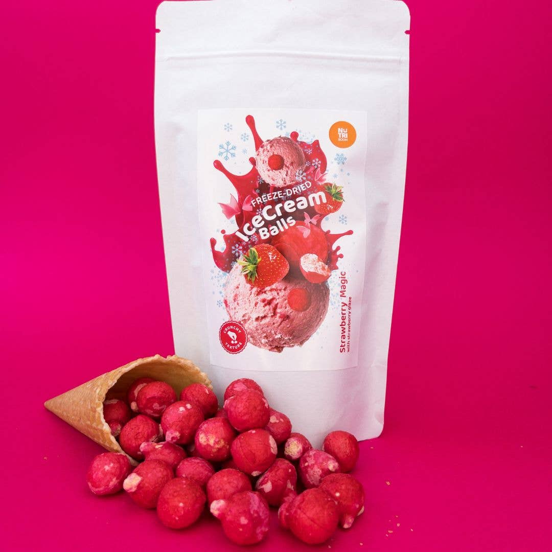 Gefriergetrocknete Eiscreme-Blasen Erdbeerzauber 45g