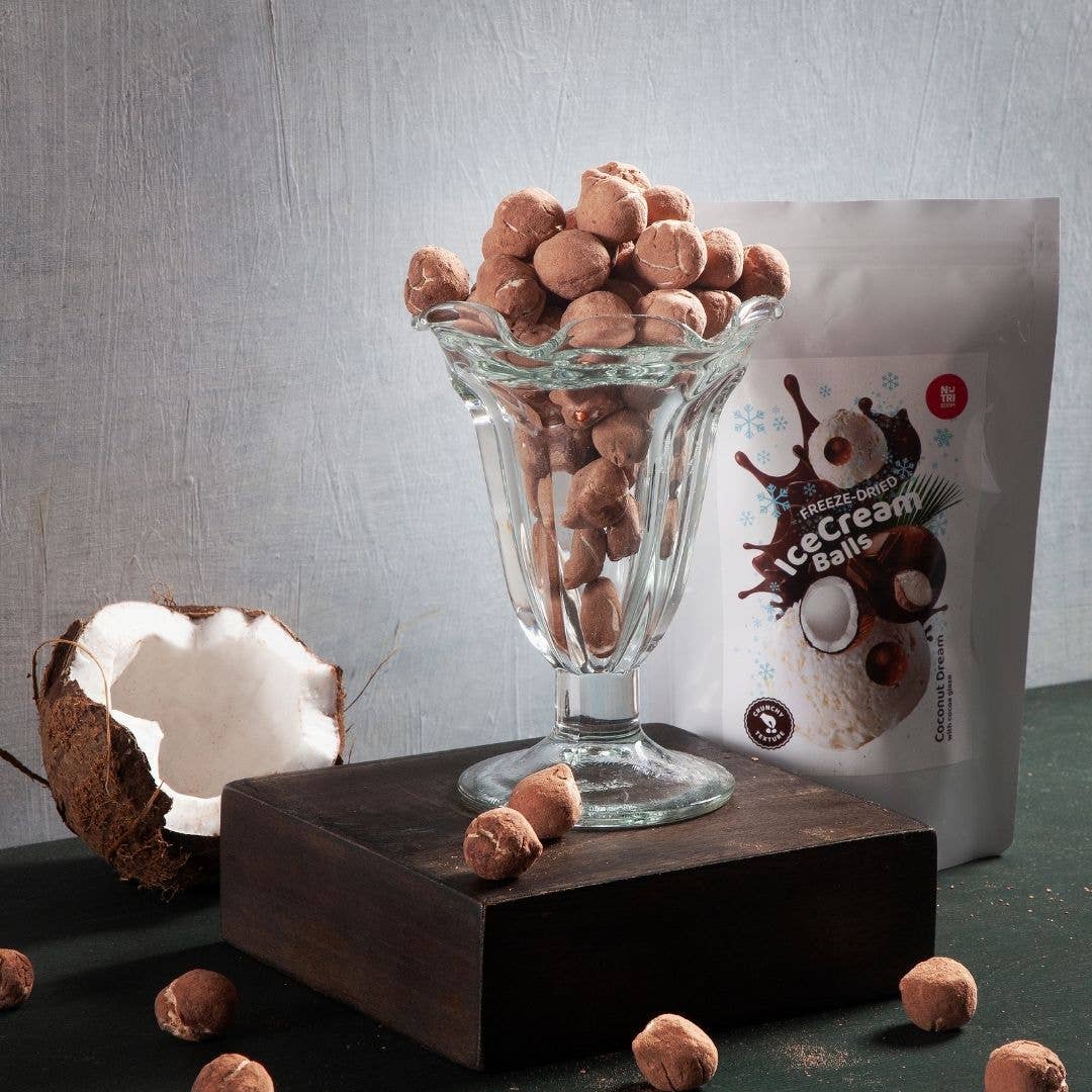 Gefriergetrocknete Eiskremkugeln Kokostraum 45g