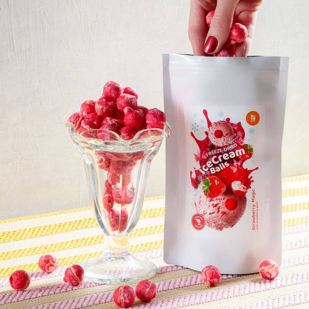 Gefriergetrocknete Eiscreme-Blasen Erdbeerzauber 45g