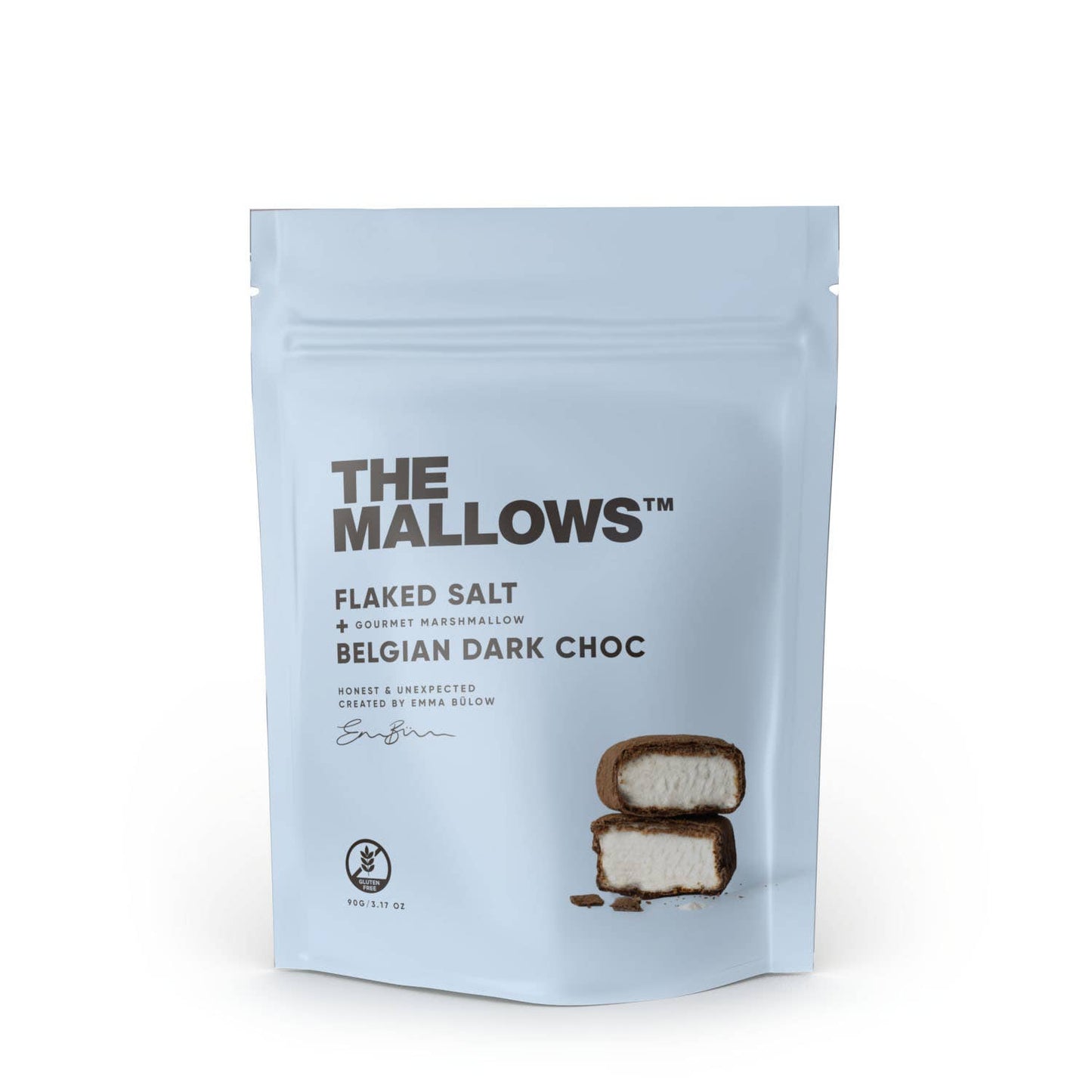 THE MALLOWS FLAKED SALT + BELGIAN DARK CHOC 90g