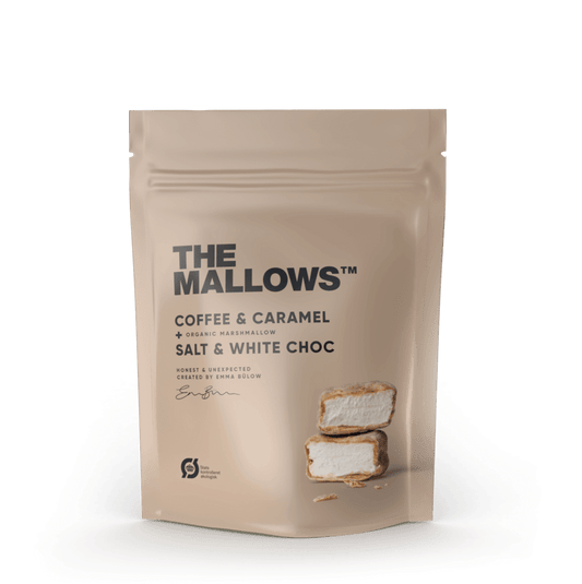 THE MALLOWS COFFEE & CARAMEL + SALT & WHITE CHOC 90g