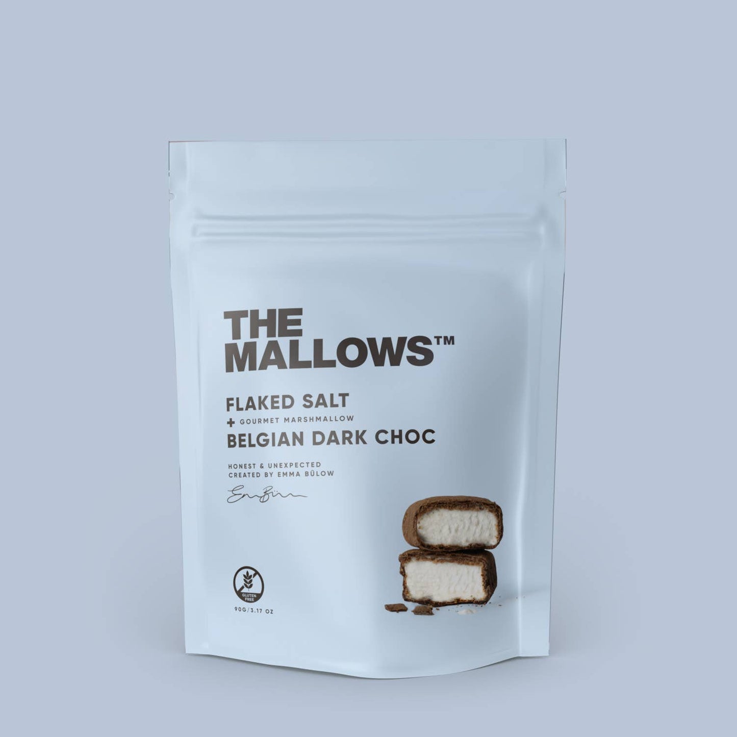 THE MALLOWS FLAKED SALT + BELGIAN DARK CHOC 90g