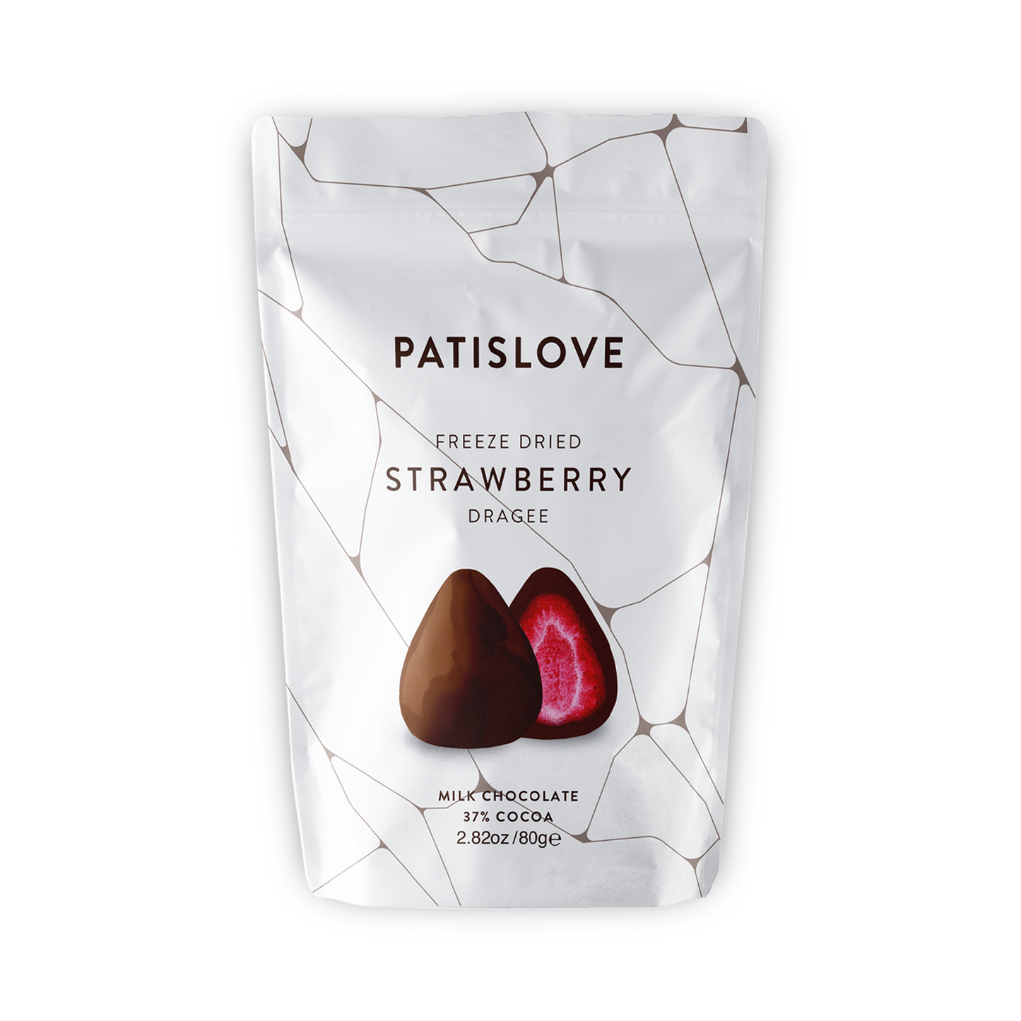 Freeze Dried Milk Chocolate Strawberry Dragee,80g