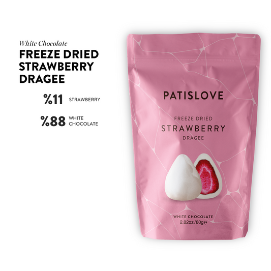 Freeze Dried White Chocolate Strawberry Dragee,80g