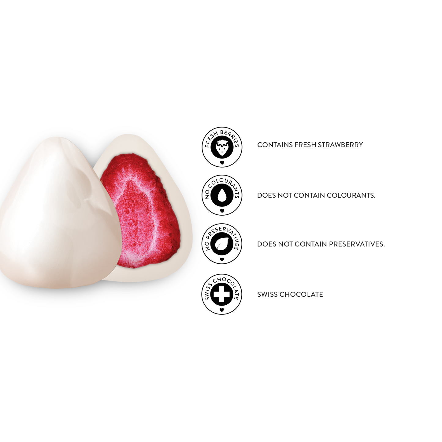 Freeze Dried White Chocolate Strawberry Dragee,80g