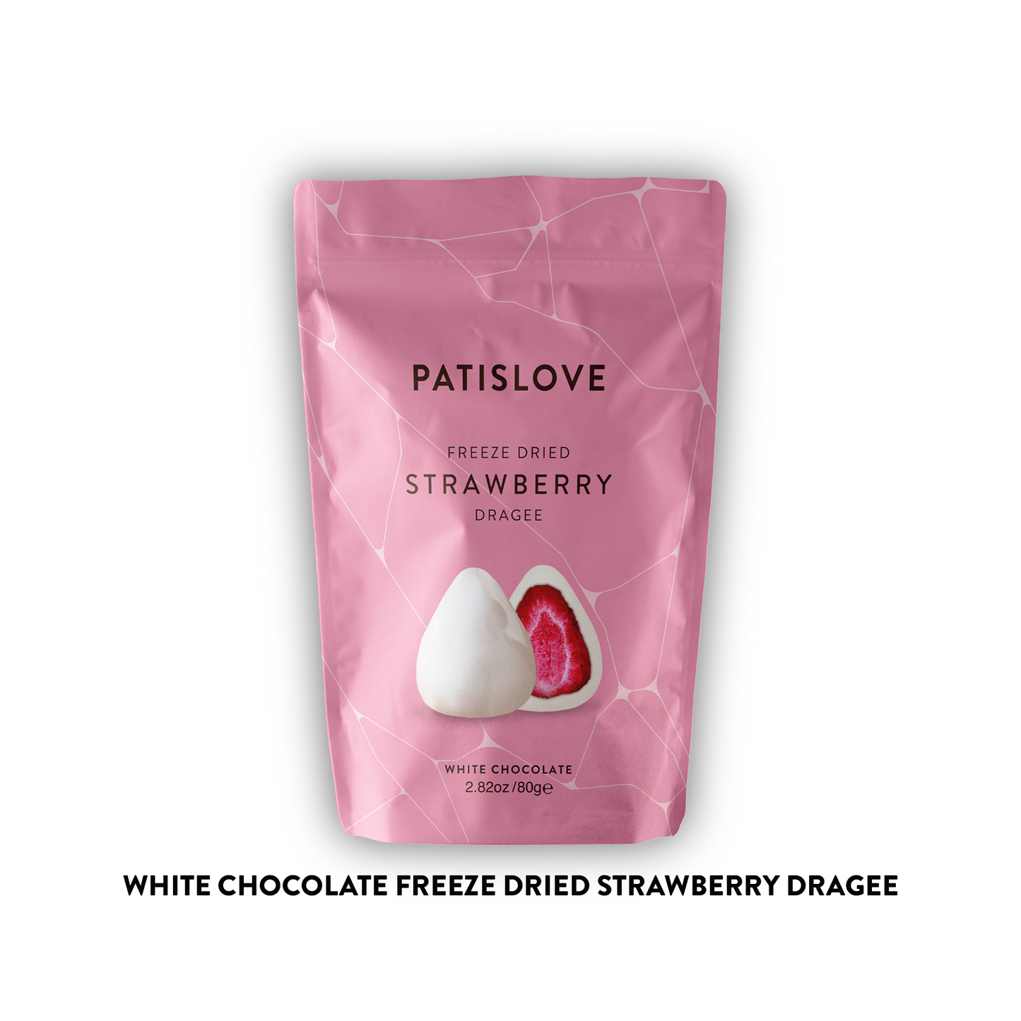 Freeze Dried White Chocolate Strawberry Dragee,80g