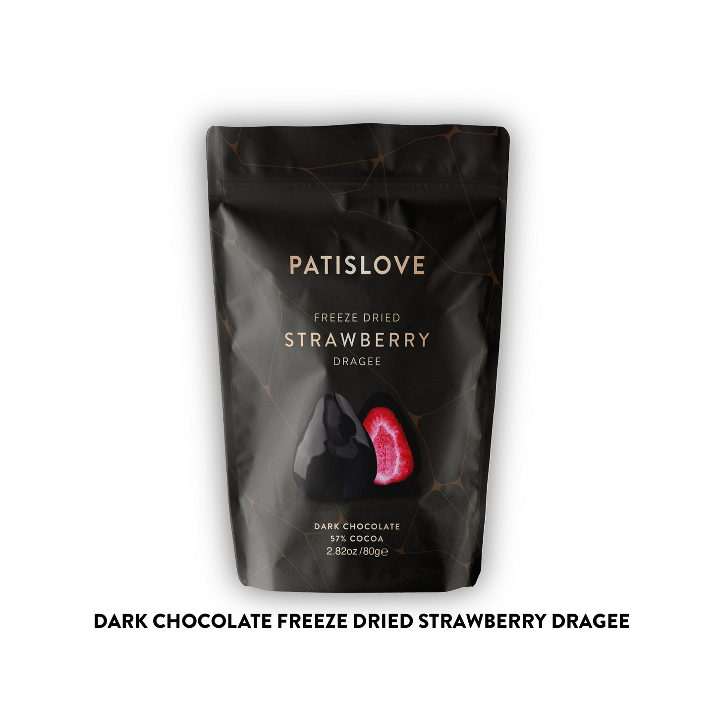 Freeze Dried Dark Chocolate Strawberry Dragee,80g