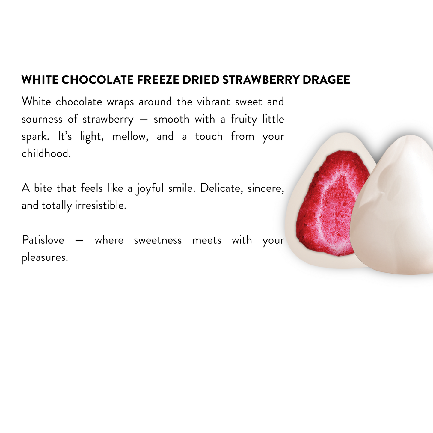 Freeze Dried White Chocolate Strawberry Dragee,80g