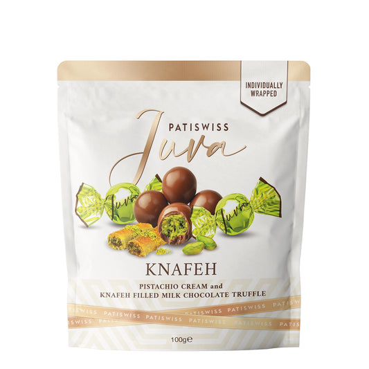 Pistachio Cream and Knafeh Filled Mik Chocolate Truffle,100G