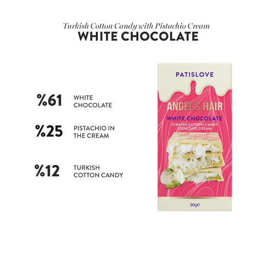 Angel’s Hair White Chocolate Turkish Cotton Candy Pistachio Cream, 90g